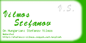 vilmos stefanov business card